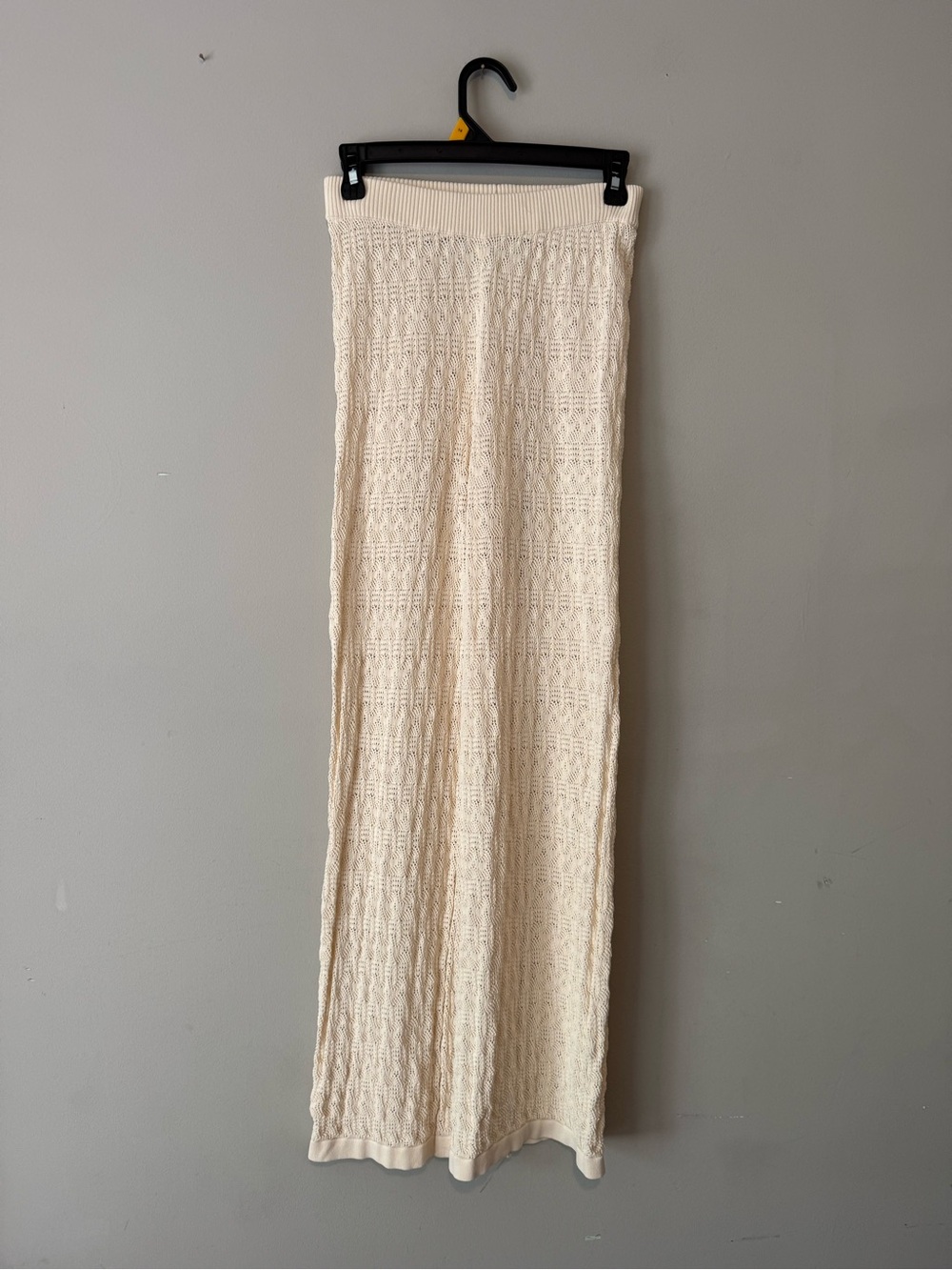 Princess Polly Cream Knit Wide Leg Pants